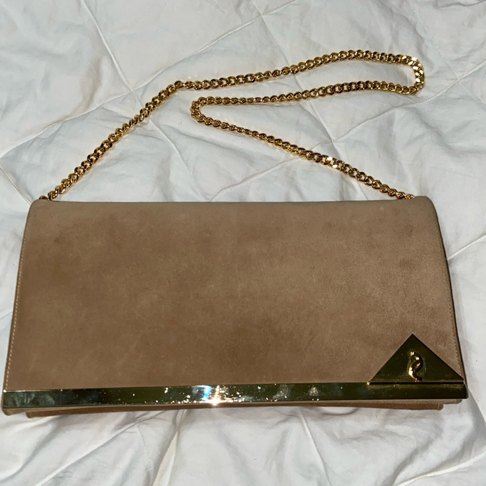 Vintage Susan Gail clutch/ shoulder bag suede